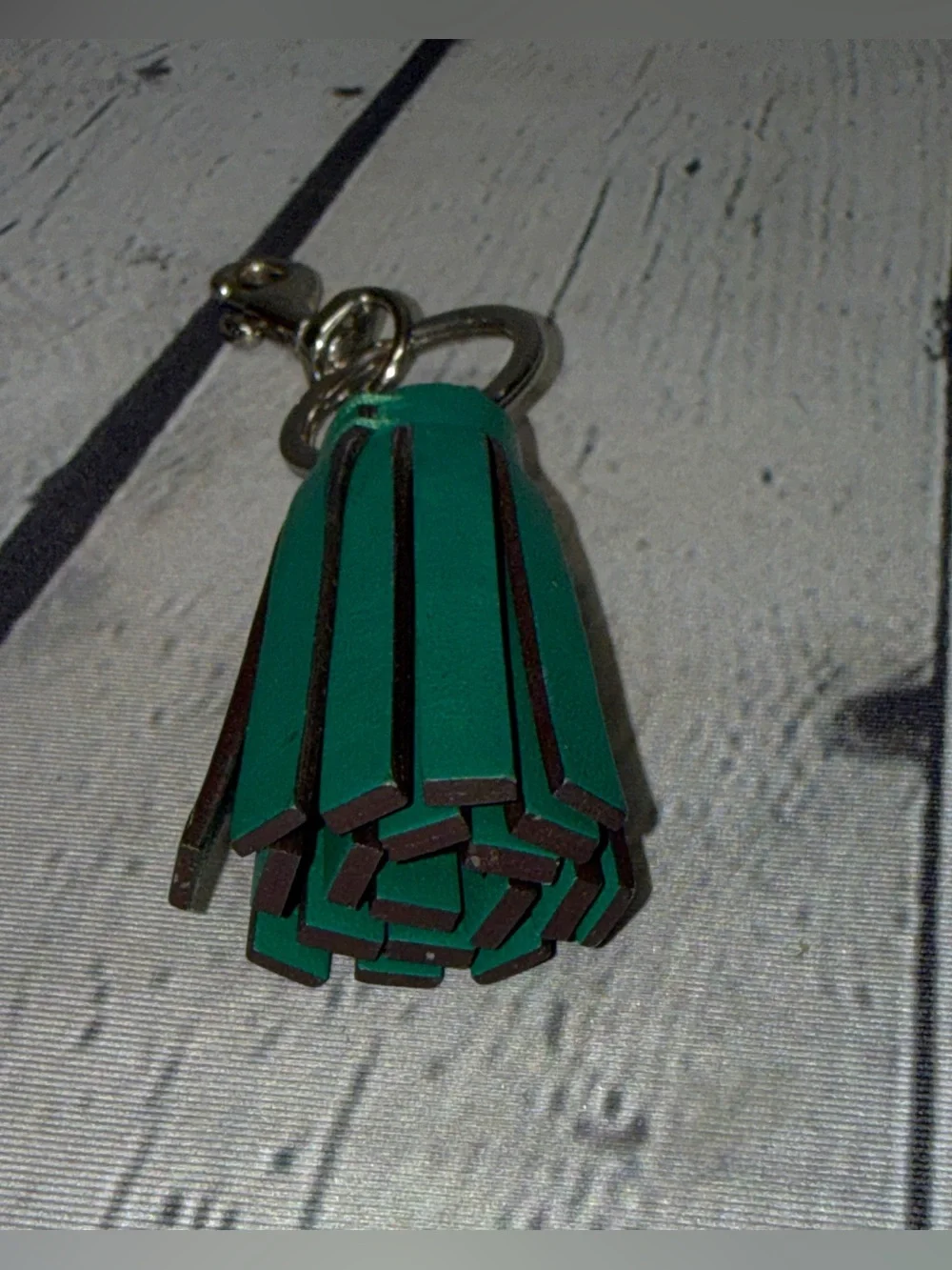 Coach Leather Tassel Keychain